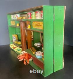 Jouet Ancien Epicerie Conserverie Capitaine Cook Magasin Depliable Factices