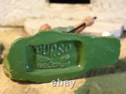 Jouet Ancien Ferme En Bois Et Composition Avec Animaux Durso Elastolin Chialu Nb