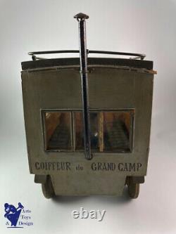 Jouet Ancien Francais Mecanique Bois Tole Camion Militaire Ww1 50cm Vers 1915