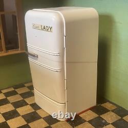 Jouet Ancien Frigo Vintage En Tole Laquee Super Lady Amb Bologne Italy