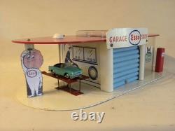 Jouet Ancien Garage Station Service Esso Pour Voiture Miniature Norev Dinky Cij