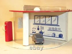 Jouet Ancien Garage Station Service Esso Pour Voiture Miniature Norev Dinky Cij