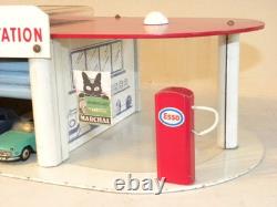 Jouet Ancien Garage Station Service Esso Pour Voiture Miniature Norev Dinky Cij