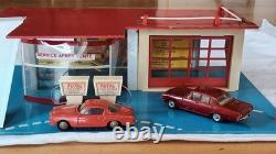 Jouet Ancien Garage Station Service Total Nil 40x24cm Isorel