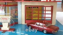 Jouet Ancien Garage Station Service Total Nil 40x24cm Isorel