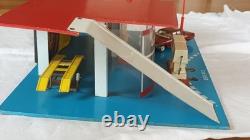 Jouet Ancien Garage Station Service Total Nil 40x24cm Isorel
