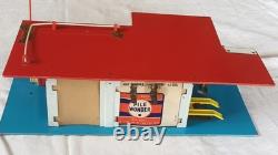 Jouet Ancien Garage Station Service Total Nil 40x24cm Isorel