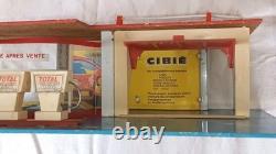 Jouet Ancien Garage Station Service Total Nil 40x24cm Isorel