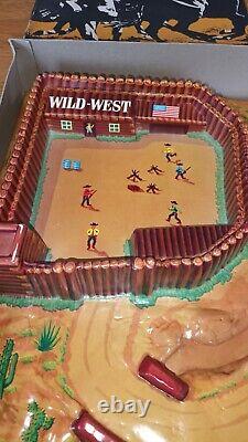 Jouet Ancien Germany Fort Wild West Diorama Western Neuf Boite D'origine
