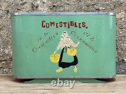 Jouet Ancien Grande Epicerie Marchand Légumes Ensemble 3 Meubles Bois 1950's