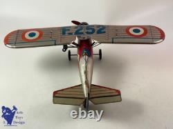 Jouet Ancien Jep 252 Avion Chasse Morane Saulnier Mecanique 1933 40cm