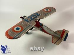 Jouet Ancien Jep 252 Avion Chasse Morane Saulnier Mecanique 1933 40cm