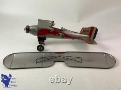 Jouet Ancien Jep 252 Avion Chasse Morane Saulnier Mecanique 1933 40cm