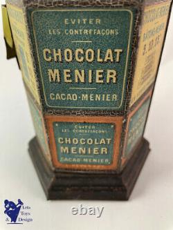 Jouet Ancien Kiosque Menier Distributeur Chocolats Tirelire Vers 1900 H26cm