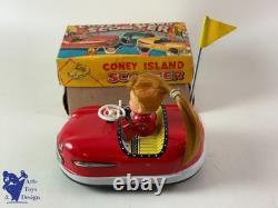 Jouet Ancien Ko Japan Coney Island Scooter Mecanique 14cm Vers 1960