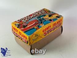 Jouet Ancien Ko Japan Coney Island Scooter Mecanique 14cm Vers 1960