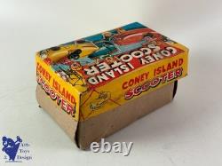 Jouet Ancien Ko Japan Coney Island Scooter Mecanique 14cm Vers 1960