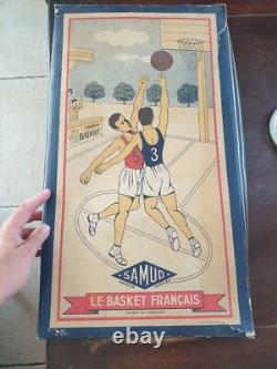 Jouet Ancien Le Basket Francais Samud Vers 1950 Flipper Complet Boite Regle Etc