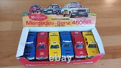 Jouet Ancien Mercedes 450se Rarissime Coffret Revendeur 12 Modeles