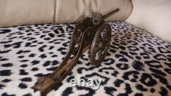 Jouet Ancien Metal Laiton Canon 26cm Fonctionnel