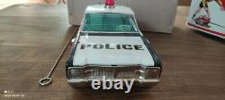 Jouet Ancien NOMURA/Police Car Stick Shift/jouet tôle ancien/old toy