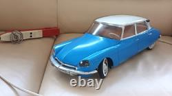Jouet Ancien Paya Citroën Ds 21 Pallas Électrique Teleguidée 1/12 Bleue/blanc