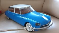 Jouet Ancien Paya Citroën Ds 21 Pallas Électrique Teleguidée 1/12 Bleue/blanc