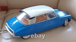 Jouet Ancien Paya Citroën Ds 21 Pallas Électrique Teleguidée 1/12 Bleue/blanc