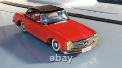Jouet Ancien Tôle Alps Japan Mercedes 230sl Pagode Électrique 27cm Années 60