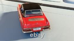 Jouet Ancien Tôle Alps Japan Mercedes 230sl Pagode Électrique 27cm Années 60