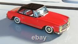 Jouet Ancien Tôle Alps Japan Mercedes 230sl Pagode Électrique 27cm Années 60
