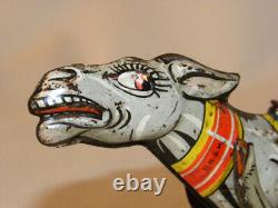 Jouet Ancien Tole Ane Recalcitrant Antique Toy Gely George Levy Donkey With Boy