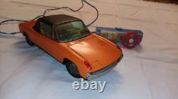 Jouet Ancien Tôle Bandai Japan Vw Porsche 914 Électrique Teleguidée