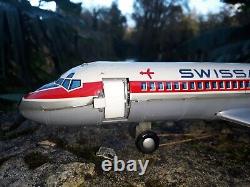 Jouet Ancien Tole Tn Japan Caravelle Swissair