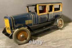 Jouet Ancien Voiture Tôle Distler Germany Mécanique Tippco Gunthermann