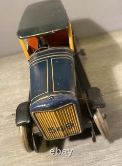 Jouet Ancien Voiture Tôle Distler Germany Mécanique Tippco Gunthermann