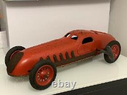 Jouet Ancien en Tôle Racer Bugatti JEP avec clé d'origine 30B