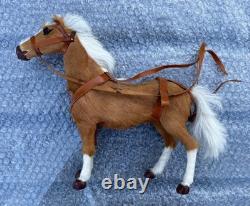 Jouet Cabriolet hippomobile cheval miniature déco poupée taille Parisienne XXème