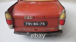 Jouet JOUSTRA tôle PEUGEOT 404 TAXI orange à restaurer ou pour pièces