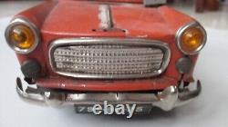Jouet JOUSTRA tôle PEUGEOT 404 TAXI orange à restaurer ou pour pièces