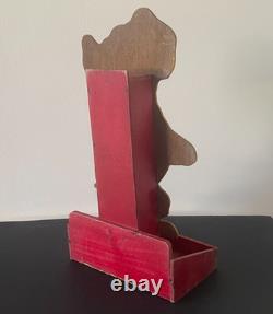 Jouet Jeu Ancien Art Forain Passe-boules Chien En Bois Peint Au Pochoir