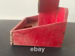 Jouet Jeu Ancien Art Forain Passe-boules Chien En Bois Peint Au Pochoir