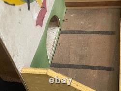 Jouet Jeu Ancien Art Forain Passe-boules En Bois Peint Au Pochoir Canard