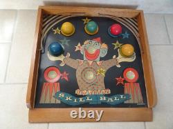 Jouet ancien CLOWN CIRQUE jeu adresse art populaire old circus toy art populaire