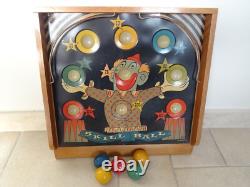 Jouet ancien CLOWN CIRQUE jeu adresse art populaire old circus toy art populaire