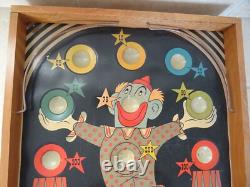 Jouet ancien CLOWN CIRQUE jeu adresse art populaire old circus toy art populaire