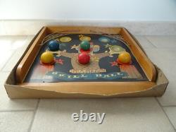 Jouet ancien CLOWN CIRQUE jeu adresse art populaire old circus toy art populaire