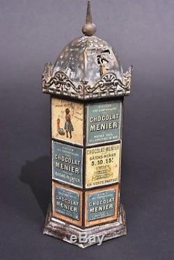 Jouet ancien. Colonne Morris distributeur de chocolats. Pour l'expo universelle