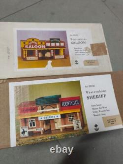 Jouet ancien bois en boite VERO village western Saloon Shérif General stores 70