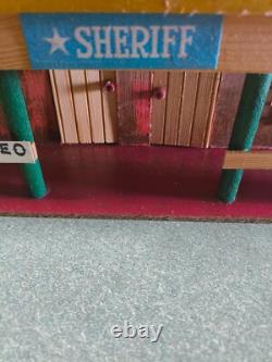 Jouet ancien bois en boite VERO village western Saloon Shérif General stores 70